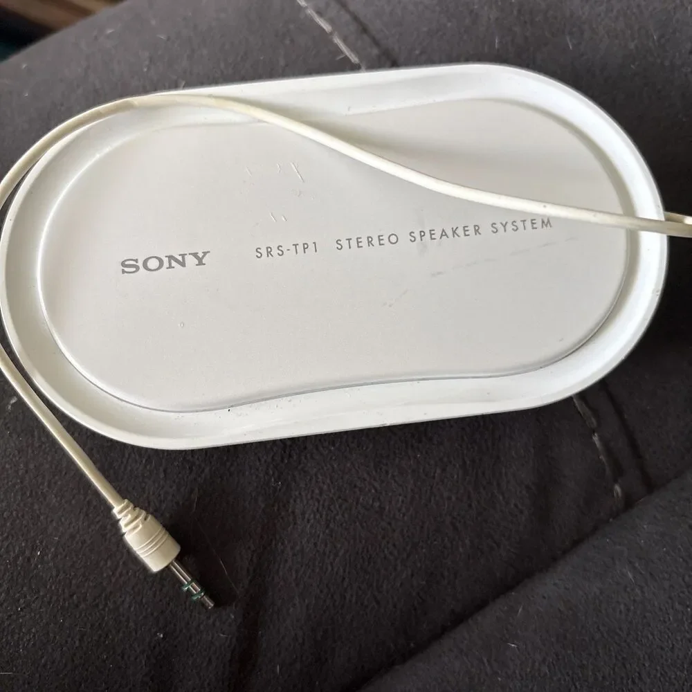 Sony SRS-TP1 White Portable Stereo Travel Speaker Not Tested